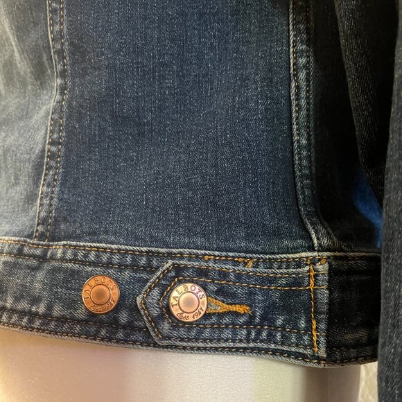 Talbots Jean Jacket Medium-dark Denim Blue Wash Size M EUC - Picture 6 of 9